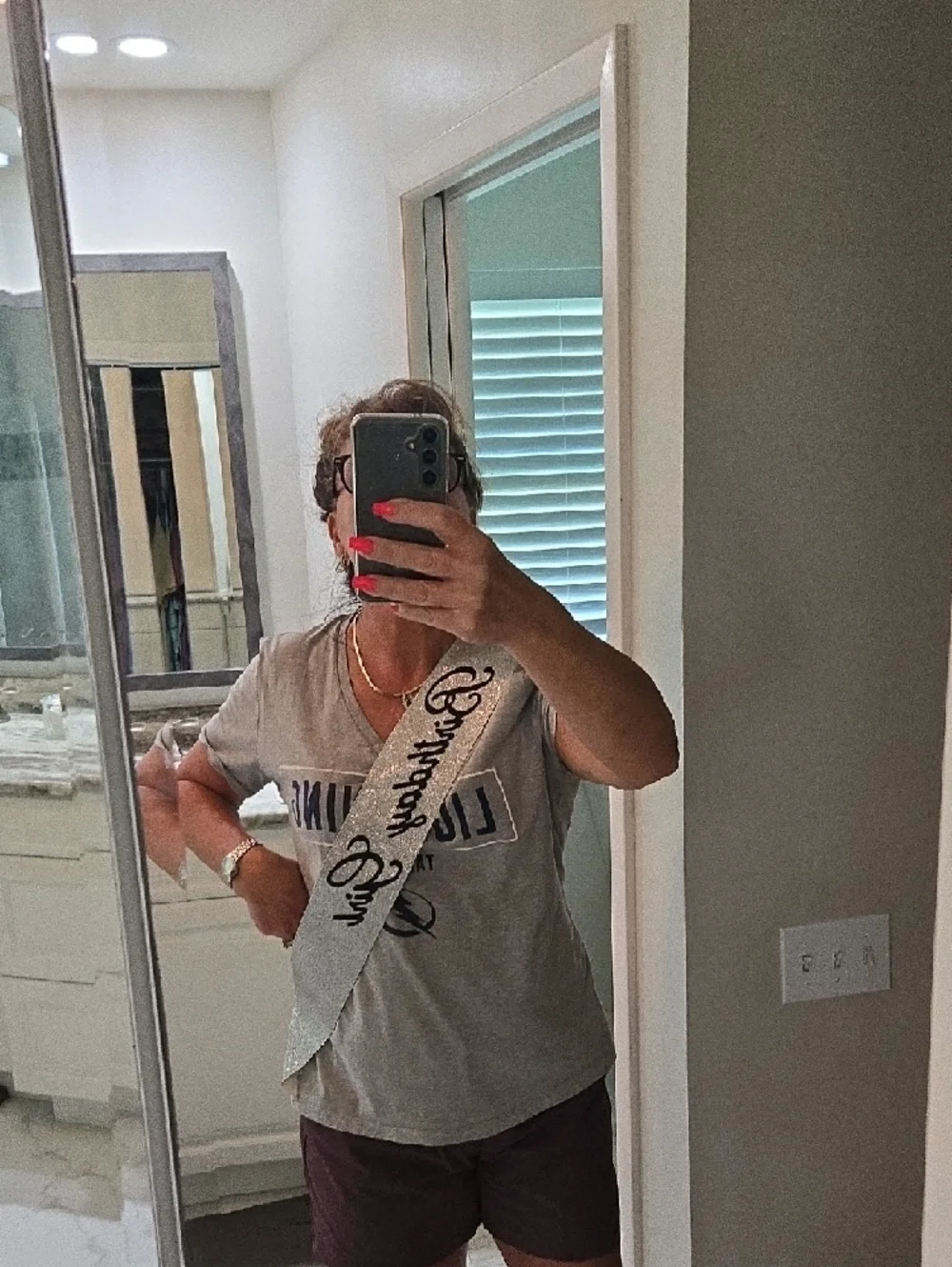 Birthday Girl Glitter Sash - White